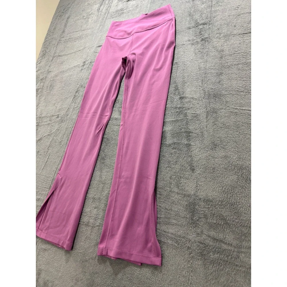Athleta Girl XXL/16 Pink Transcend Crossover Flare Pants Athleisure Casual